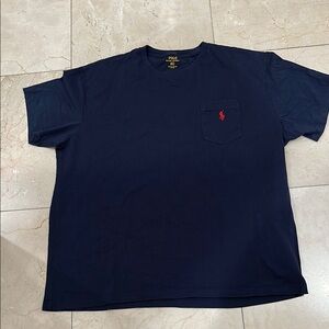 Polo by Ralph Lauren Blue and Red Short Sleeve Tee